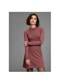 Strickkleid Laura Scott, Damen, Gr. 42, N-Gr, dunkelrosa, melange, Strick, Obermaterial: 50% Viskose, 28% Polyester, 22% Polyamid, unifarben, ausgestellt mini, hoch geschlossener Ausschnitt, Raglan&auml;rmel, Kleider Strickkleid, mit edlem Ajourmuster und s&uuml;&szlig;em Stehkragen - NEUE KOLLEKTION