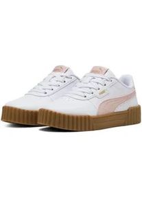 Sneaker Puma "CARINA 3.0 PS", Damen, Gr. 33, wei&szlig; (Puma wei&szlig;, mauve mist), unifarben, Schuhe Sneaker, f&uuml;r Kinder