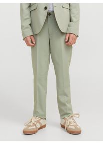 Jack & Jones Anzughose JACK & JONES JUNIOR "JPRSOLAR elastisch, pflegeleicht, komfortabel", Jungen, Gr. 176, N-Gr, gr&uuml;n (iceberg gr&uuml;n), Web, Obermaterial: 78% Polyester, 17% Viskose, 5% Elasthan, unifarben, slim fit kn&ouml;chellang, Hosen Anzughose, unifarben, modisch, slim fit, Web