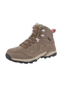 Wanderschuh Jack Wolfskin "SUNSET HIKE TEXAPORE MID W", Damen, Gr. 38, grau (sand), Leder, Textil, Schuhe Wanderschuh, Wasserdicht, Trekkingschuh
