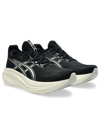 Laufschuh asics "GEL-NIMBUS 27", Herren, Gr. 42, schwarz (schwarz, lake grau), Textil, Schuhe Laufschuh