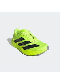 Laufschuh adidas Performance "ADIZERO EVO SL", Damen, Gr. 42, silber (lucid lemon, core schwarz, matte silber), Synthetik, Textil, Schuhe Laufschuh, angelehnt an das Design vom Adios Pro Evo