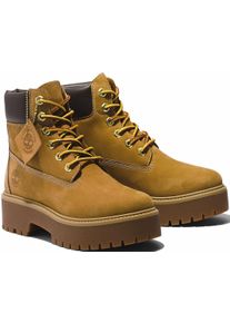 Schn&uuml;rboots Timberland "STONE STREET6 INCH LACE UP WATERPROOF BOOT", Damen, Gr. 37,5, gelb (wheat), Leder, Synthetik, Schuhe Schn&uuml;rboots, Winterstiefel, Schn&uuml;rstiefel, Winterschuhe, wasserdicht
