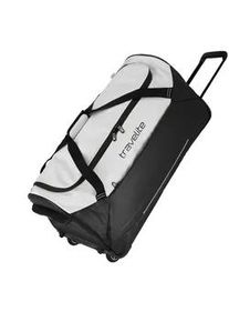 Travelite Basics Plane Rollenreisetasche 71cm Schwarz/Wei&szlig;