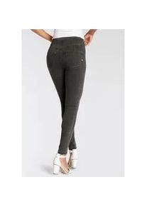 Jeansjeggings Arizona, Damen, Gr. 34, N-Gr, grau (grau washed), Denim/Jeans, Obermaterial: 63% Baumwolle, 32% Polyester, 5% Elasthan, Basic, skinny fit lang, Jeans, extra-eng geschnittene Beinform, hohe Leibh&ouml;he