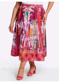 sheego loves miss goodlife sheego Gro&szlig;e Gr&ouml;&szlig;en Schlupfrock im Multicolor-Print, ros&eacute;-orange-bedruckt, Gr&ouml;&szlig;e 54 - Damen