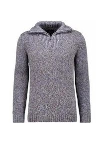 Troyer Ragman, Herren, Gr. 52, blau (blau, 177), 100% Baumwolle, hoch geschlossener Ausschnitt, Pullover Troyer