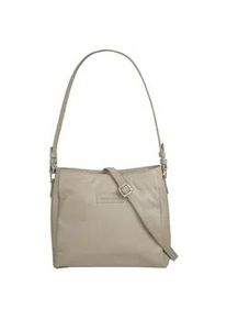 Shopper Bruno Banani, Damen, Gr. B/H/T: 27cm x 25cm x 10cm onesize, beige, Leder, leicht gl&auml;nzend, unifarben, Taschen Shopper, echt Leder