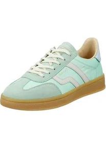 Sneaker Gant "Cuzima", Damen, Gr. 38, duty mint, leuchtendes blau, Leder, Nylon, Veloursleder, kontrastfarbene Details, Schuhe Sneaker, Retro Sneaker, Schn&uuml;rschuh mit Kontrastbesatz