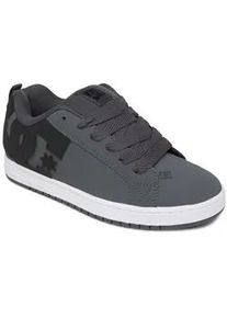 Sneaker DC Shoes "Court Graffik", Herren, Gr. 10,5 (44), grau (dk grau, schwarz, wei&szlig;), Obermaterial:57.05% Leder, 28.2% Synthetikmaterial, 13.87% Microfaser, 0.88% Textil;, Schuhe Sneaker