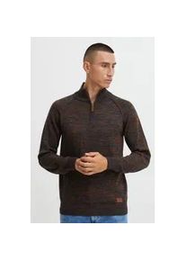 Troyer Blend "BHDanovan", Herren, Gr. M, orange (burned orange), Feinstrick, 50% Baumwolle, 50% Polyacryl, regular fit, ohne Ausschnitt, Raglan&auml;rmel, Pullover Troyer, Strickpullover in MeLange-Optik