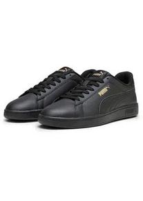 Sneaker Puma "SMASH 3.0 L", Damen, Gr. 47, schwarz (Puma schwarz, Puma gold, Puma schwarz), Leder, unifarben, Schuhe Sneaker, mit sportlicher Optik, mit leicht profilierter Gummilaufsohle