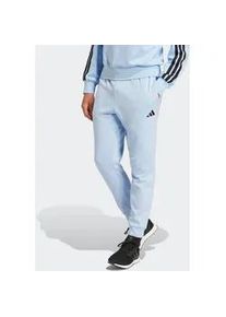 Sporthose Adidas SPORTSWEAR "ESSENTIALS FEELCOZY", Herren, Gr. S, N-Gr, glow blau, schwarz, Obermaterial: 70% Baumwolle, 30% Polyester, Hosen Sporthose
