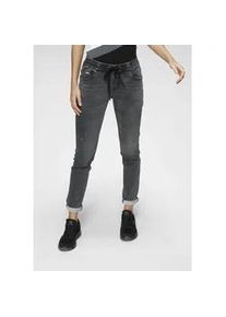 Jogg Pants Kangaroos, Damen, Gr. 34, N-Gr, grau (grau used), Denim/Jeans, Obermaterial: 59% Baumwolle, 40% Polyester, 1% Elasthan, Destroyed-Effekte, bequem lang, Jeans Jogg Jeans Treggings, entspannte Passform