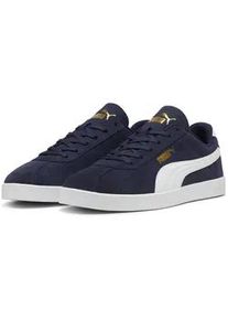 Sneaker Puma "CLUB II", Damen, Gr. 40, blau (Puma navy, Puma wei&szlig;, Puma gold), Leder, unifarben, Schuhe Sneaker, aus Leder, mit Schn&uuml;rverschluss, mit profiliertem Laufsohlenprofil