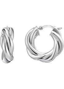 Paar Creolen Thomas Sabo "Schmuck Silber 925 Ohrringe gedrehtes Design", silber (silberfarben), Ohrringe, Damen, Silber 925 (recycelt)