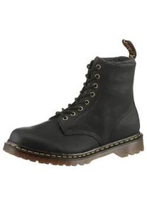 Schn&uuml;rstiefelette Dr. Martens "1460 schmale Form", Damen, Gr. 39, schwarz (schwarz grizzly), Leder, unifarben, Schuhe Schn&uuml;rstiefelette, Plateaustiefel, Winterstiefel mit modischem Blockabsatz