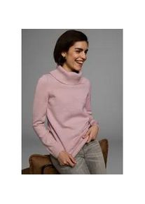 Rollkragenpullover Kangaroos, Damen, Gr. 36/38, rosa, Strick, Obermaterial: 60% Baumwolle, 40% Polyacryl, unifarben, figurbetont h&uuml;ftbedeckend, Rippb&uuml;ndchen, Pullover Rollkragenpullover, mit Schalkragen, Langarm, Warm & Kuschelig, Topseller