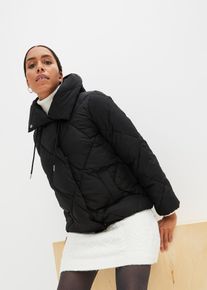 bonprix Steppjacke mit Kapuze, schwarz, Gr.52, Wattierte Steppjacke mit Kapuze