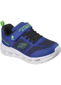 Sneaker Skechers "GLIDE-STEP LIGHTS", Damen, Gr. 30, schwarz, blau, Lederimitat, Textil, Mesh, mehrfarbig, Schuhe Sneaker, Freizeitschuh mit Glide-Step, Gr&ouml;&szlig;enschablone zum Download