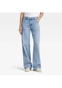 G-Star Raw Weite Jeans G-STAR "Jeans Judee Straight", Damen, Gr. 30, L&auml;nge 28, blau (sun faded cloudburst), Denim/Jeans, Obermaterial: 100% Baumwolle, straight fit normal, Jeans