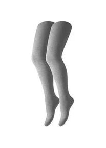 2er Pack s.Oliver Essentials Organic Strumpfhosen Kinder 0010 - grey 134/146