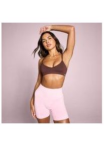 Myprotein MP Damen Tempo Nahtlos Gerafft Front Sport-BH - Fudge - XL