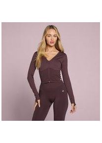 Myprotein MP Damen Tempo Nahtlos Verk&uuml;rzte Jacke - Fudge - L