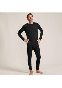 LANDS' END Thermaskin Unterhemd, Heat Edition, Herren,  Schwarz, Elasthan/Polyester-Mischung, by Lands' End