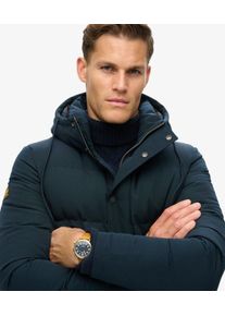 Superdry Herren Everest Kurze Pufferjacke mit Kapuze Marineblau - Gr&ouml;&szlig;e: XL 102020200054798T004