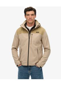 Superdry Herren Soft Shell Kapuze Trekker Jacke, Beige - Gr&ouml;&szlig;e: M 1020201000410G7O002