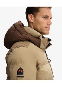 Superdry Herren Ski Sports Steppjacke im Farbblock-design Beige - Gr&ouml;&szlig;e: S 1020304600091D7J001