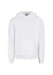 Kapuzenpullover Urban Classics "Urban Classics Fluffy Hoody", Herren, Gr. 5XL, wei&szlig;, 70% Baumwolle, 30% Polyester, unifarben, normal, ohne Ausschnitt, Pullover Kapuzenpullover