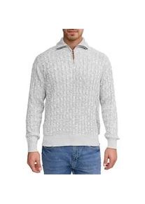 Troyer INDICODE "Rufus", Herren, Gr. XXL, wei&szlig; (sanftes wei&szlig;), Strick, Obermaterial: 100% Baumwolle, unifarben, regular fit h&uuml;ftlang, Rippb&uuml;ndchen, Pullover Troyer