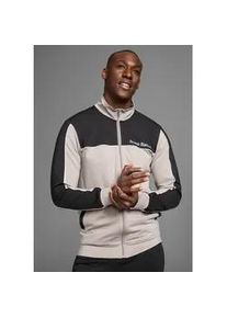 Sweatjacke Bruno Banani, Herren, Gr. 3XL (64/66), schwarz (schwarz, grau), Obermaterial: 77% Polyester, 23% Elasthan, regular fit, angesetztes B&uuml;ndchen, Sweatjacken Sweatjacke, mit Reflektorstreifen in Teilungsn&auml;hten