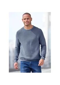 Strickpullover AUTHENTIC LE JOGGER, Herren, Gr. XXL (60/62), blau, Strick, Obermaterial: 100% Baumwolle, unifarben, regular fit normal, Rundhals, B&uuml;ndchen, Pullover Strickpullover, mit Double-Layer Optik, Pullover aus reiner Baumwolle