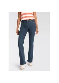 Bootcut-Jeans Arizona, Damen, Gr. 76, K + L Gr, blau (dunkelblau), Denim/Jeans, Obermaterial: 98% Baumwolle, 2% Elasthan, clean, Basic, comfort fit lang, Jeans, hohe Leibh&ouml;he