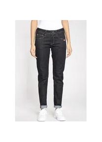 Relax-fit-Jeans Gang "94AMELIE", Damen, Gr. 33, N-Gr, blau (prewashed), Denim/Jeans, Obermaterial: 71% Baumwolle, 16% Polyester, 11% Lyocell, 2% Elasthan, regular fit lang, Jeans, mit Used-Effekten