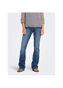 Bootcut-Jeans Only "ONLBLUSH MID FLARED DNM TAI305 NOOS", Damen, Gr. L (40), L&auml;nge 30, blau (medium blau denim), Denim/Jeans, Obermaterial: 92% Baumwolle, 6% Elastomultiester, 2% Elasthan, unifarben, Jeans