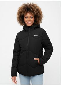 Steppjacke Bench. "KRIYA", Damen, Gr. 38, schwarz, Steppware, Obermaterial: 100% Polyester, unifarben, h&uuml;ftbedeckend, ohne Ausschnitt, Jacken Steppjacke, leichte Winterjacke mit hoher W&auml;rmeleistung und Zick Zack Steppung