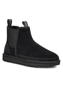 UGG Australia Chelseaboots UGG "Neumel Chelsea", Herren, Gr. 10 (43), schwarz, Elastischer Einsatz, Veloursleder, Schuhe Chelseaboots, Chukka, Schlupfboot, Winterboot mit Stretch-Eins&auml;tzen