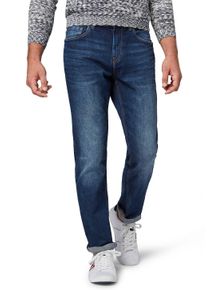 5-Pocket-Jeans Tom Tailor "Josh", Herren, Gr. 31, L&auml;nge 32, blau (mid stone washed denim), Denim/Jeans, Obermaterial: 98% Baumwolle, 2% Elasthan, slim fit lang, Jeans 5-Pocket-Jeans, in Used-Waschung, Topseller