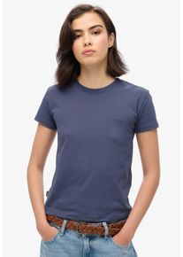 Kurzarmshirt Superdry "SU-ESSENTIAL LOGO 90'S T SHIRT", Damen, Gr. M, blau (mariner navy), Jersey, Obermaterial: 100% Baumwolle, unifarben, relaxed fit normal, Rundhals, Shirts Kurzarmshirt, angenehmes Tragegef&uuml;hl durch besonders weiche Haptik