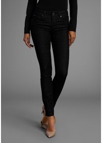 Skinny-fit-Jeans Arizona "Shaping", Damen, Gr. 88, K + L Gr, schwarz (schwarz washed), Jeans, Obermaterial: 79% Baumwolle, 19% Polyester, 2% Elasthan, Basic, eng lang, Jeans Skinny-fit-Jeans, skinny Passform, normale Leibh&ouml;he, in Stretch-Qualit&auml;t, Used-Look, Topseller