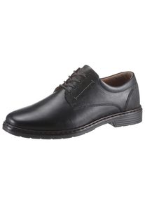 Schn&uuml;rschuh Josef Seibel "Alastair", Herren, Gr. 46, schwarz, Glattleder, unifarben, Schuhe Schn&uuml;rschuh, im leichten Used-Look, Freizeitschuh, Halbschuh, Schn&uuml;rschuh