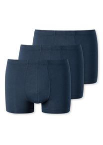 Boxer uncover by Schiesser "Uncover Cotton", Herren, Gr. M, 803, blau, Single Jersey, Obermaterial: 95% Baumwolle, 5% Elasthan, k&ouml;rpernah, Unterhosen Boxer, ohne Eingriff, elastisch, Cotton-Mix, Multipack