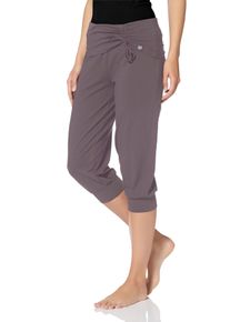 Yogahose OCEAN SPORTSWEAR "Soulwear - 3/4 Yoga Pants", Damen, Gr. 46, N-Gr, grau (taupe), Obermaterial: 95% Baumwolle, 5% Elasthan, bequem 3/4-L&auml;nge, Hosen Yogahose, Komfortabler Umschlagbund mit seitlicher Raffung, Topseller