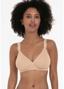 Soft-BH Rosa Faia "Selma", Damen, Gr. 90, Cup B, beige (desert), Stoff, Obermaterial: 60% Polyester, 27% Polyamid, 13% Elasthan, clean, matt, unifarben, normal, BHs Soft-BH, Spacer-Schale, ohne B&uuml;gel, mit Spitze, atmungsaktiv, schlicht, bequem