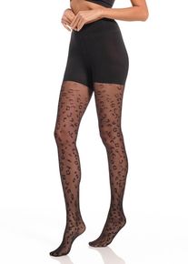 Shaping-Strumpfhose MAGIC BODYFASHION, Damen, Gr. M-L, leopard, Obermaterial: 80% Polyamid, 20% Elasthan, Strumpfhosen Shaping-Strumpfhose, mit floralem Muster oder Animal-Look