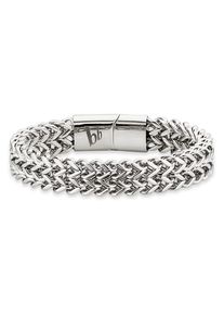 Armband Bruno Banani "Schmuck Geschenk Armkette Ankerkette 12 mm breit Silber" Gr. 21, silber (edelstahlfarben), Armb&auml;nder, Herren, 21, Edelstahl, Armband